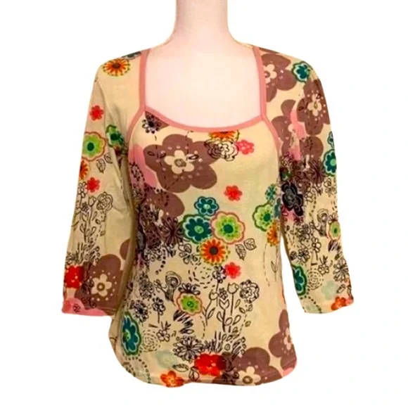 NWT Zashi multicolored sequin beaded knit top. 100% cotton. Medium - Picture 7 of 7